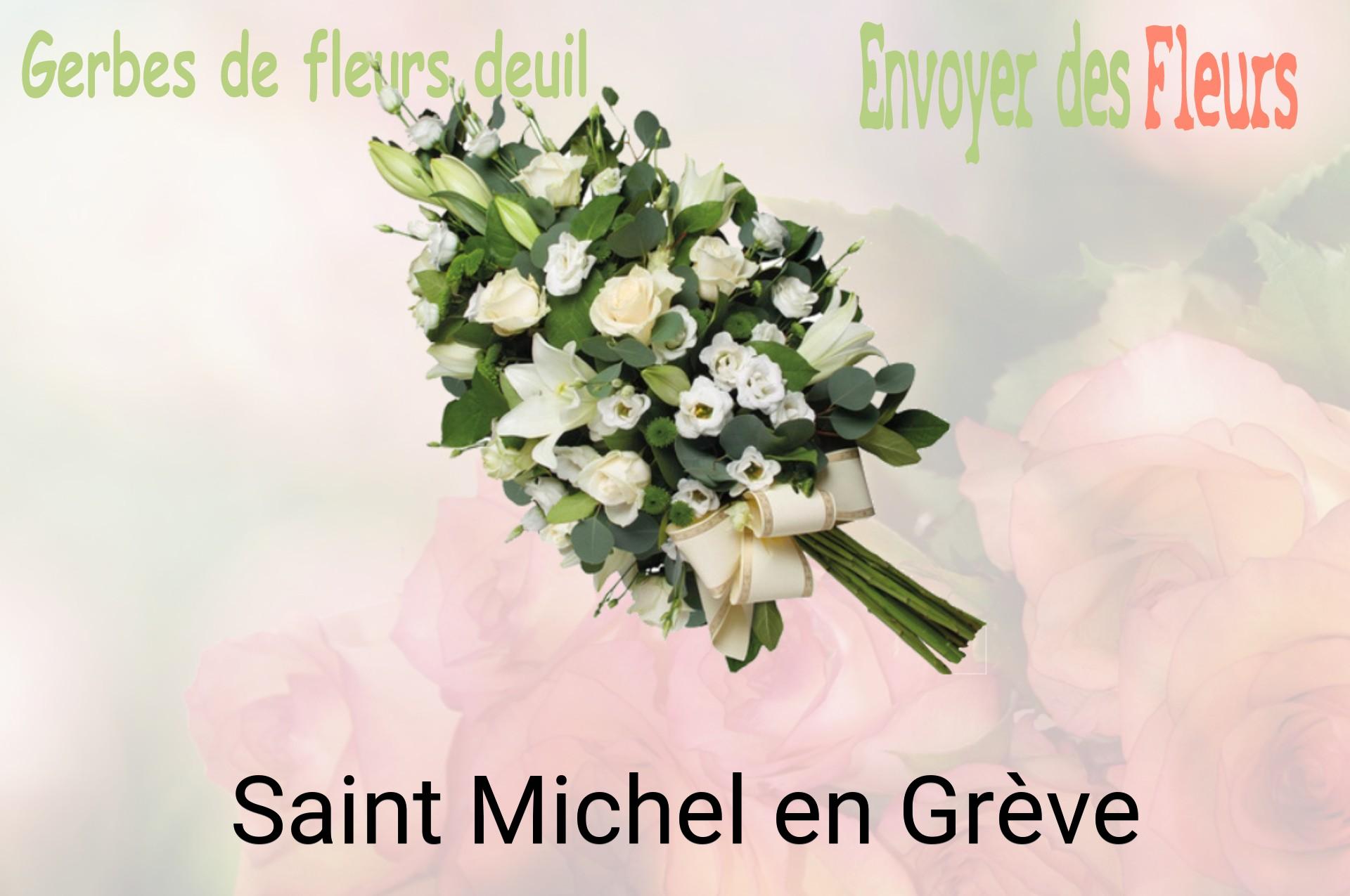 Gerbe de fleurs de deuil livrée à Saint-Michel-en-Grève